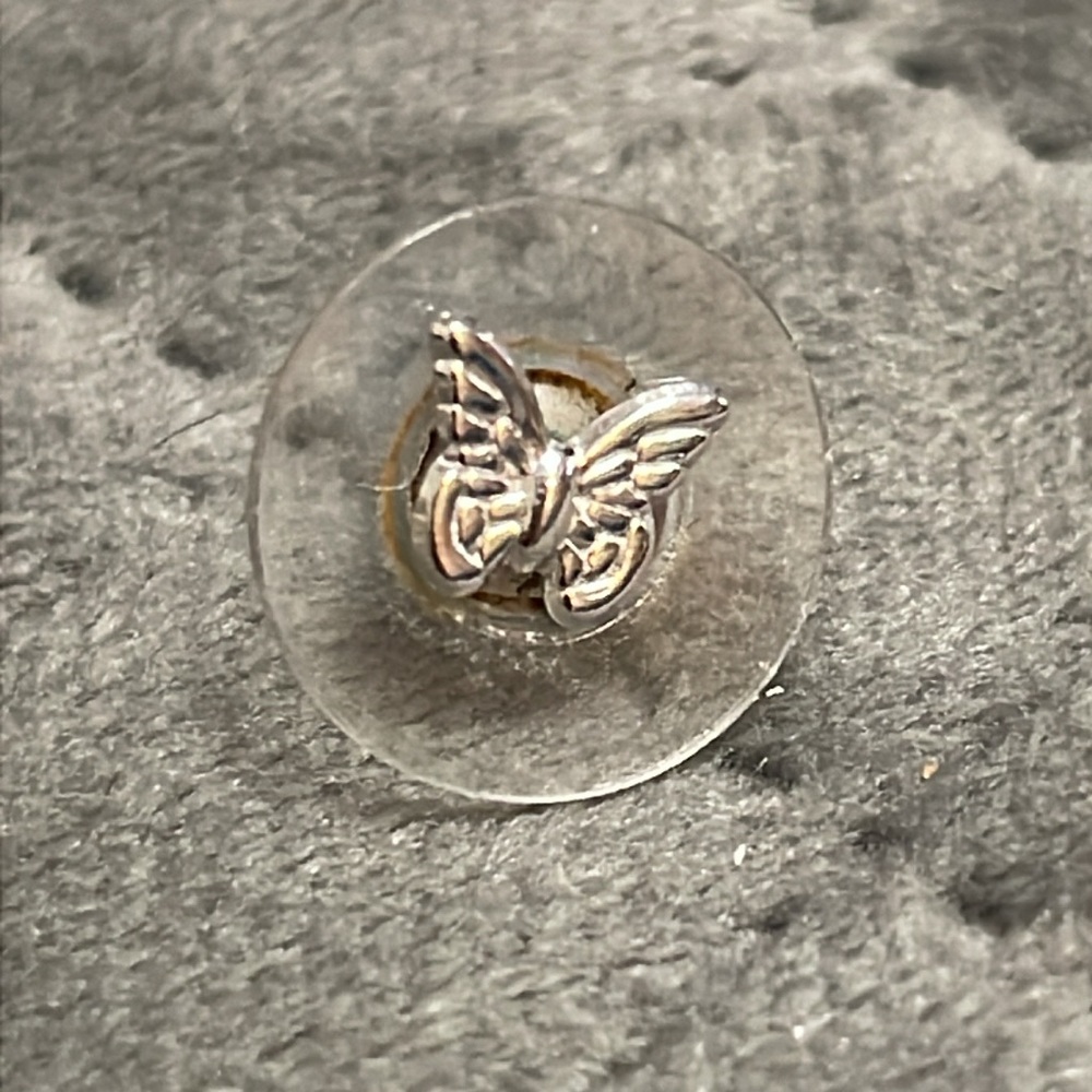 Sterling butterfly stud earrings